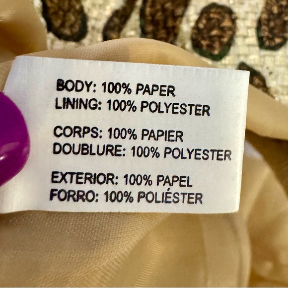 Avon Leopard Print Tote Bag, Body - 100% Paper, Lining - 100% Polyester NWOT - Picture 9 of 13